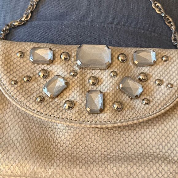 NWOT Rafe Embossed Leather Embellished Clutch/Shoulder Bag. - Picture 2 of 9